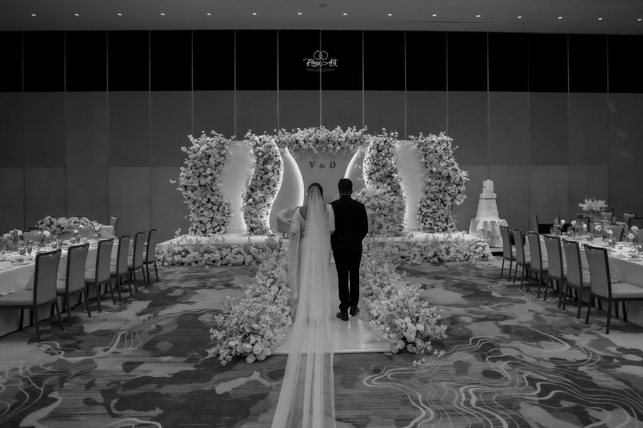 Close-up of a wedding bouquet