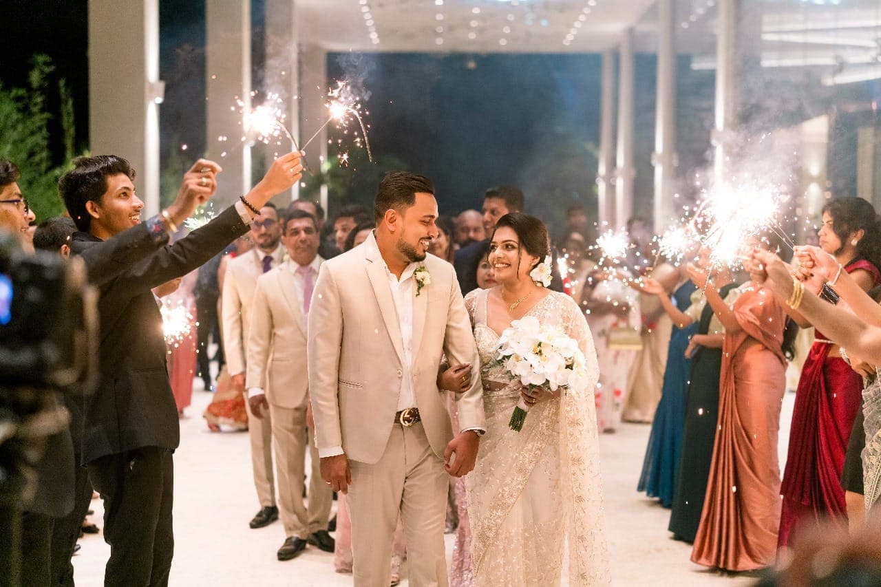 Elegant wedding ceremony setup